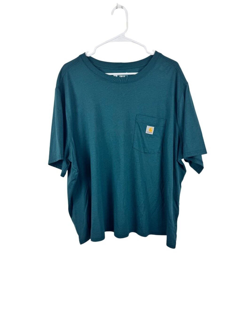 Carhartt Loose Fit Blue Pocket T-Shirt Womens Size 2X 20-22 Cotton Blend